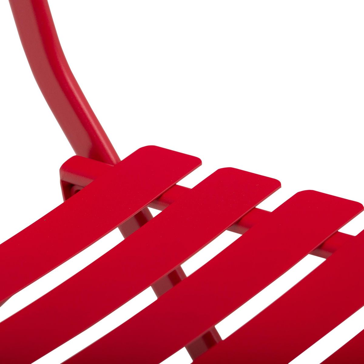 OUTSUNNY Salon de jardin bistro pliable - table ronde Ø 60 cm avec 2 chaises pliantes - métal thermolaqué rouge