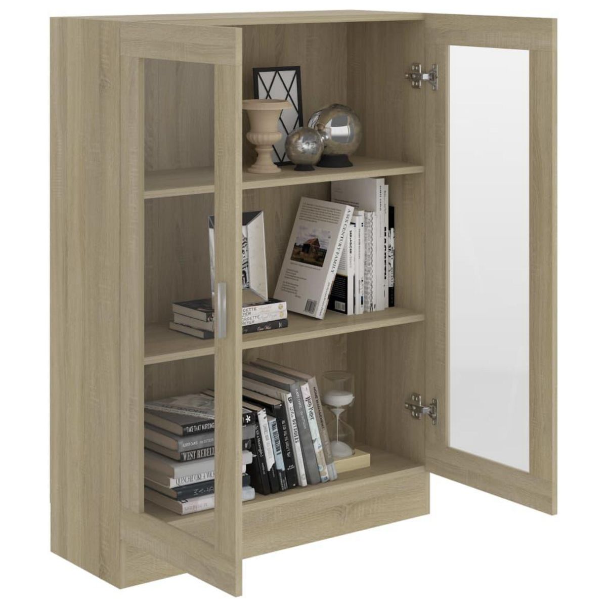 VIDAXL Armoire a vitrine Chene sonoma 82,5x30,5x115 cm Bois ingenierie