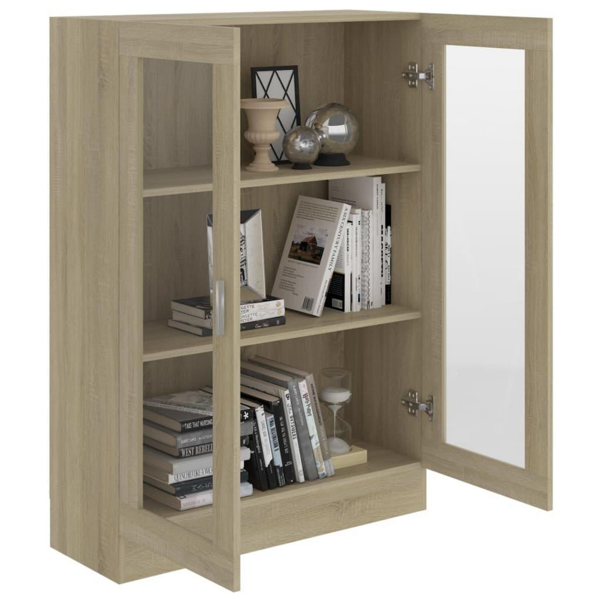 VIDAXL Armoire a vitrine Chene sonoma 82,5x30,5x115 cm Bois ingenierie