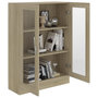 Voir la diapositive 4 : VIDAXL Armoire a vitrine Chene sonoma 82,5x30,5x115 cm Bois ingenierie