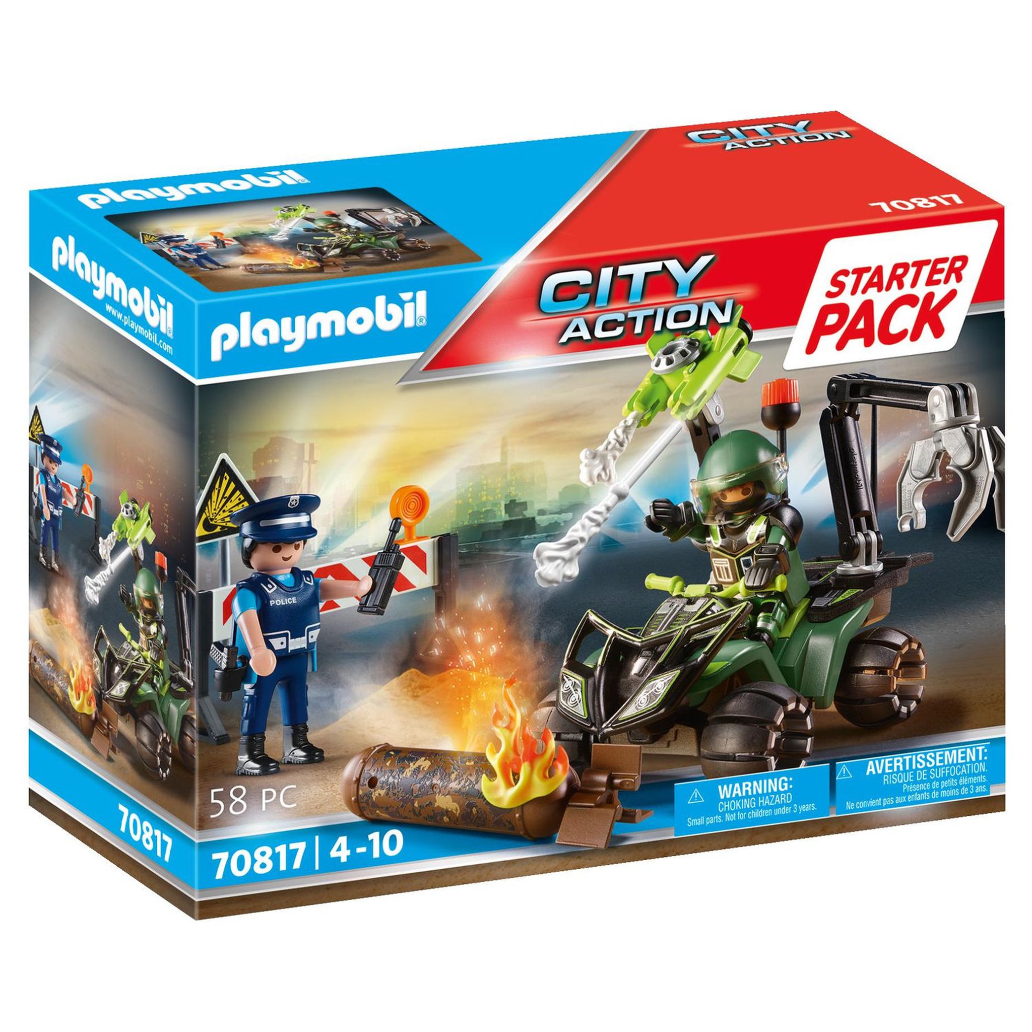 Voir la diapositive 1 : PLAYMOBIL 70817 - City Action policier et démineur 