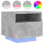 Voir la diapositive 2 : VIDAXL Table de chevet avec lumieres LED gris beton 40x39x37 cm