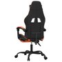 Voir la diapositive 5 : VIDAXL Chaise de jeu avec repose-pied Noir et orange Similicuir
