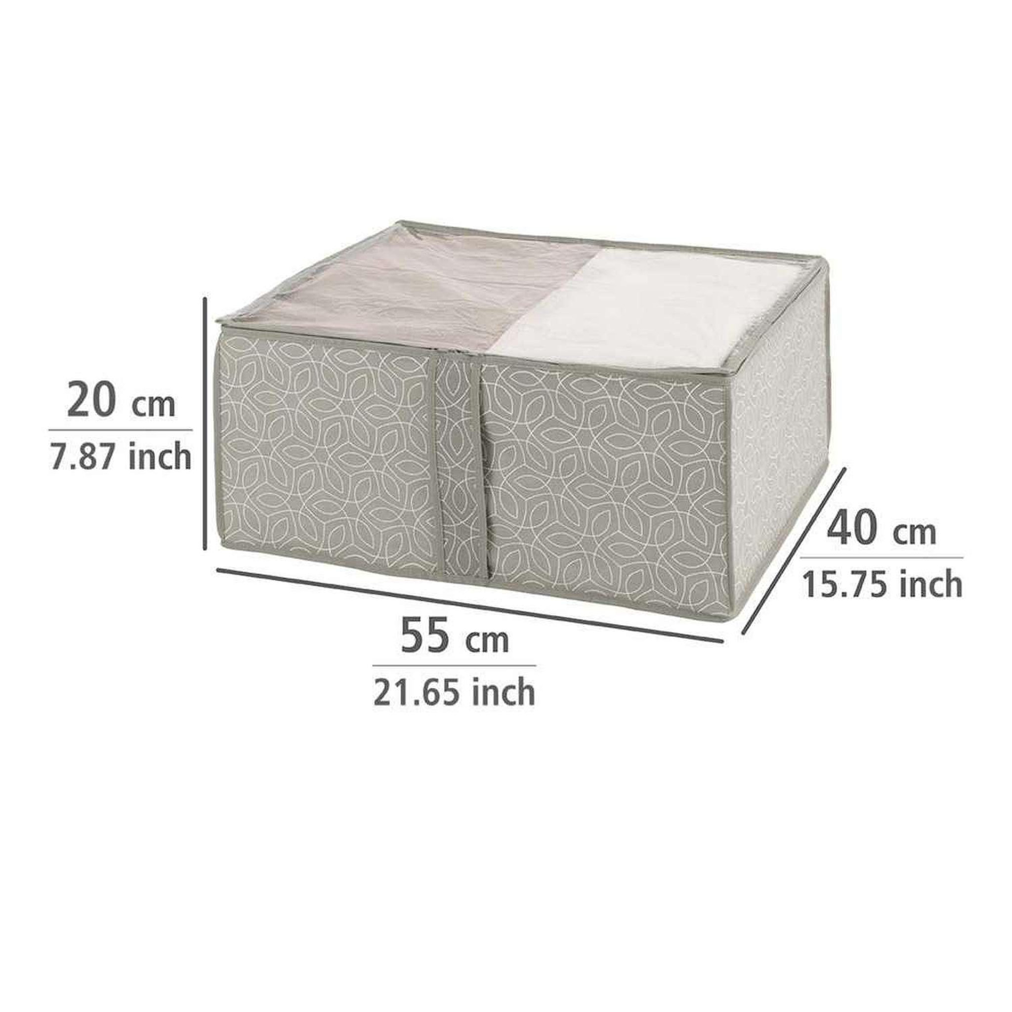Voir la diapositive 3 : Wenko Boite de rangement rectangulaire - 55 x 40 x 20 cm - beige