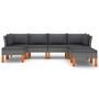 Voir la diapositive 3 : VIDAXL Salon de jardin 7 pcs avec coussins Resine tressee Gris