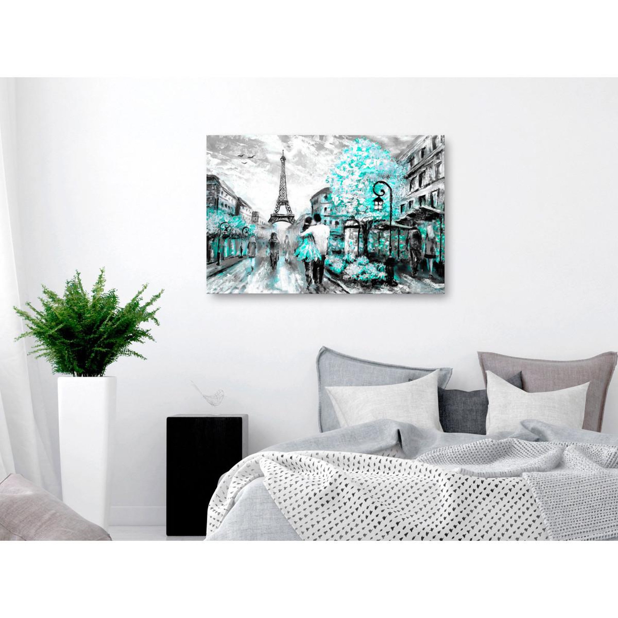 Voir la diapositive 2 : Paris Prix Tableau  Colourful Rendez Vous Wide Turquoise