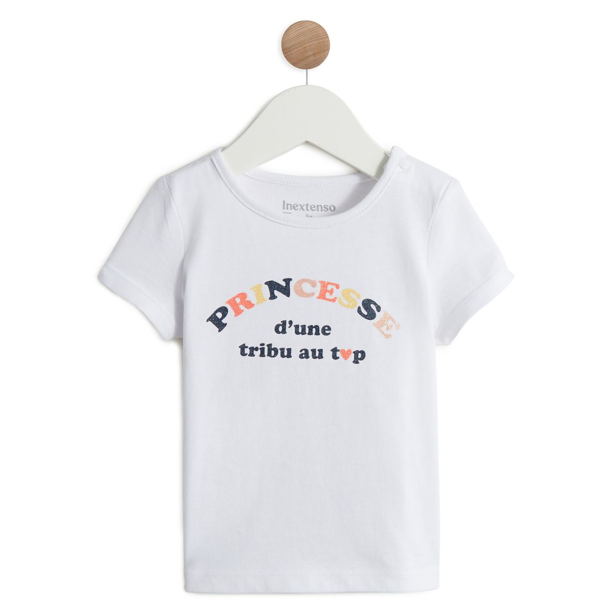 INEXTENSO T-shirt blanc bébé fille