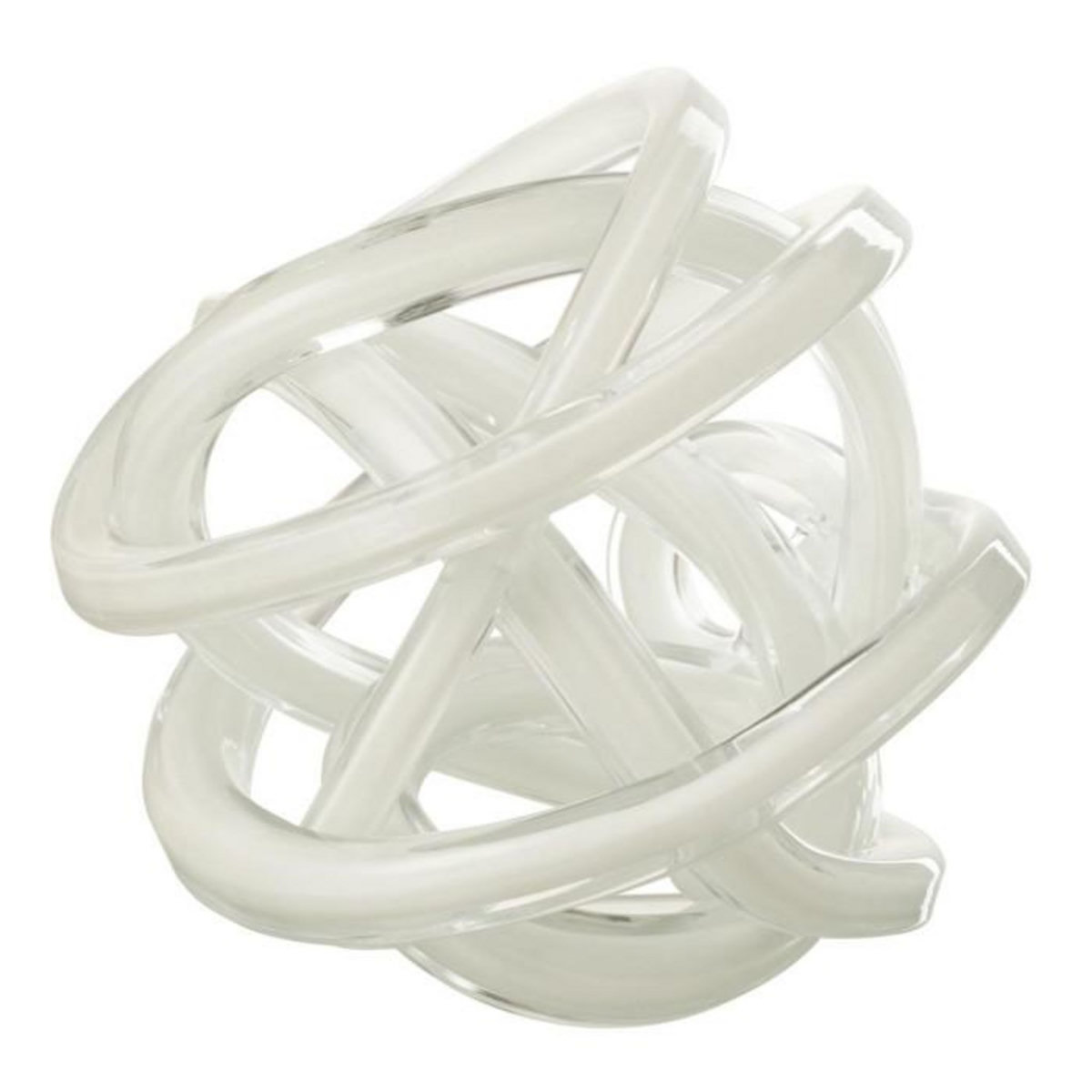 Paris Prix Presse-Papier Nœud en Verre  Infinity  20cm Blanc