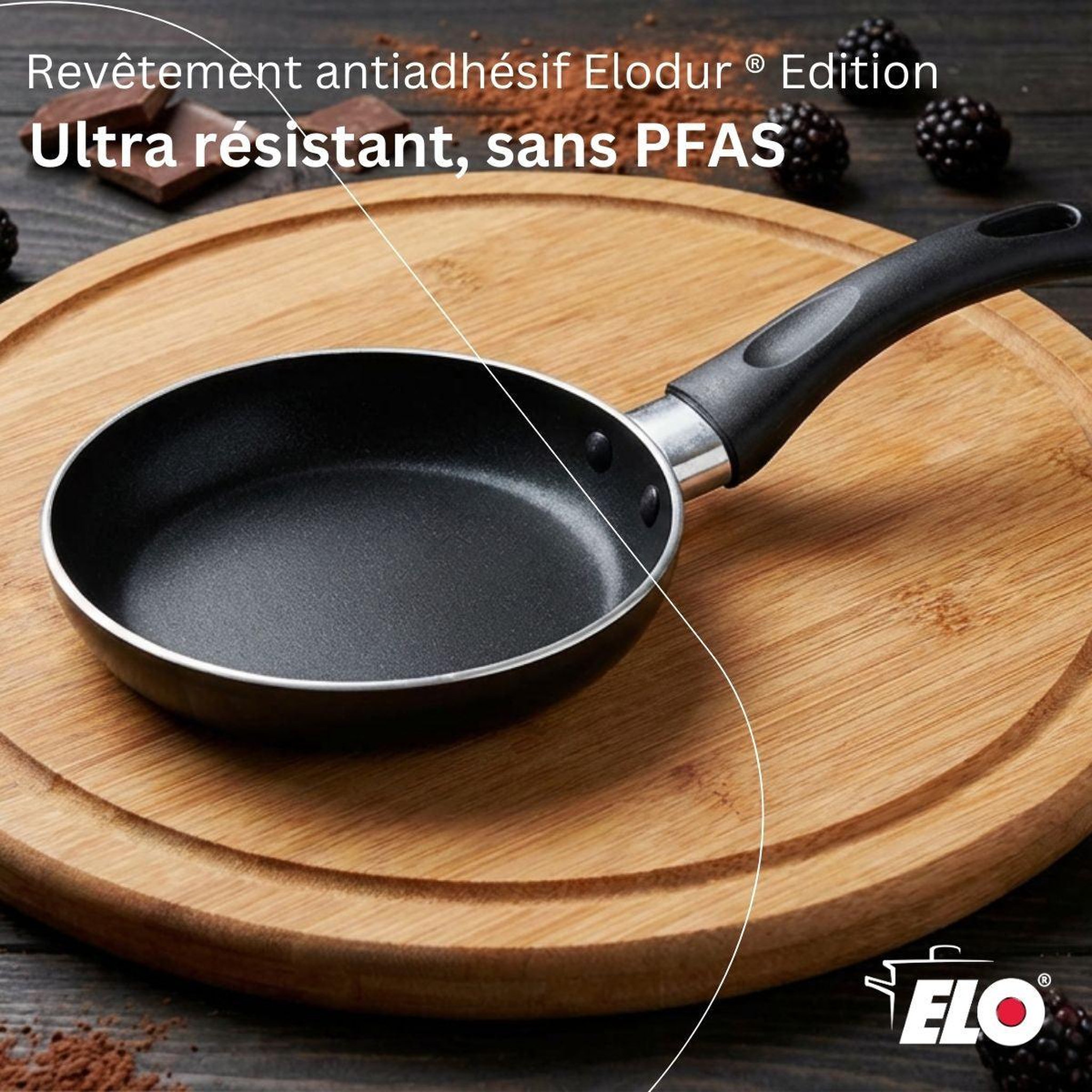 Voir la diapositive 5 : ELO Set de 1 poêle de cuisson 14 cm en aluminium avec 1 ustensiles de cuisine sans pfas elo jewel de luxe