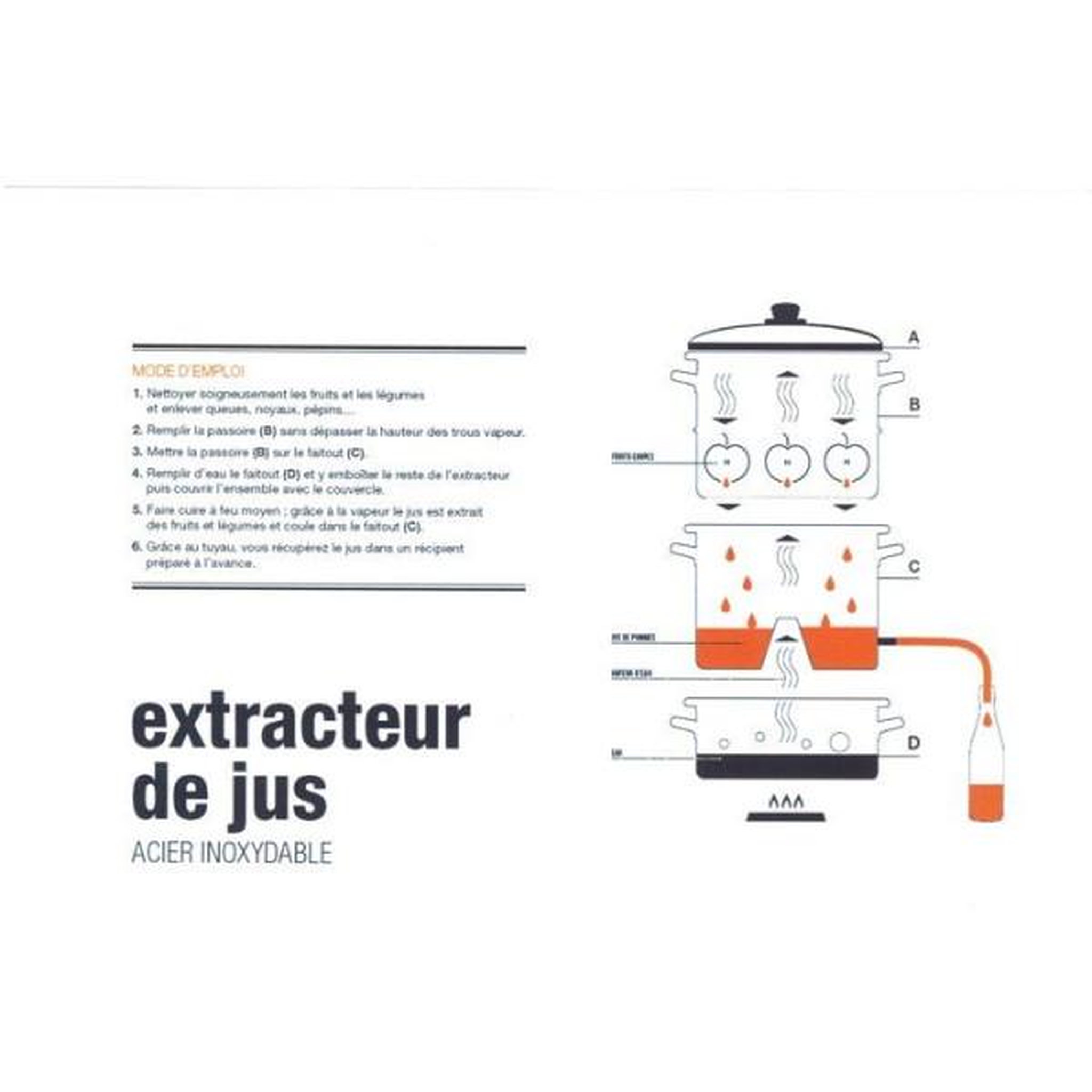 Voir la diapositive 3 : BAUMALU Extracteur de jus à vapeur diam 26 cm inox