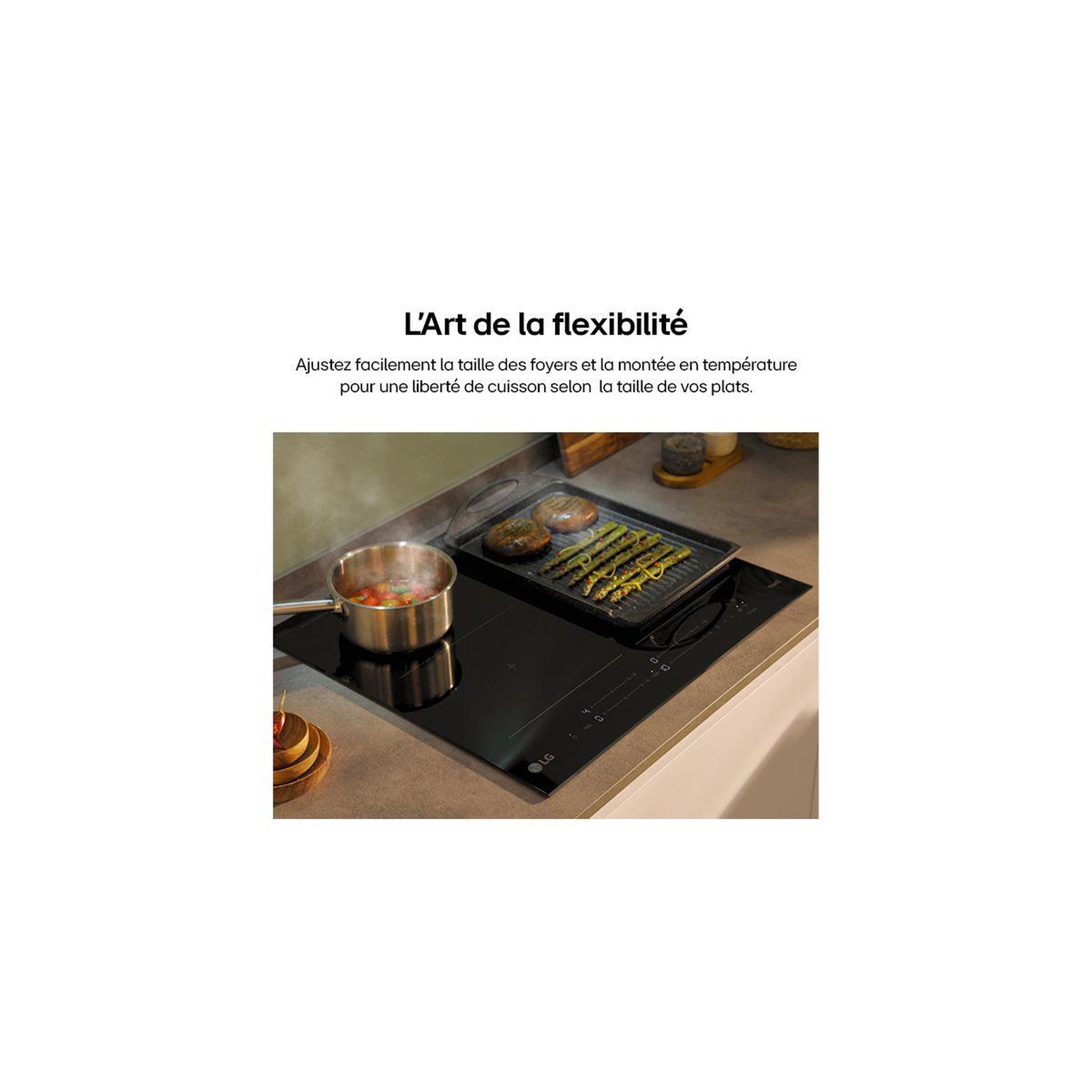Voir la diapositive 5 : LG Plaque induction CBIZ2437B DualFlex