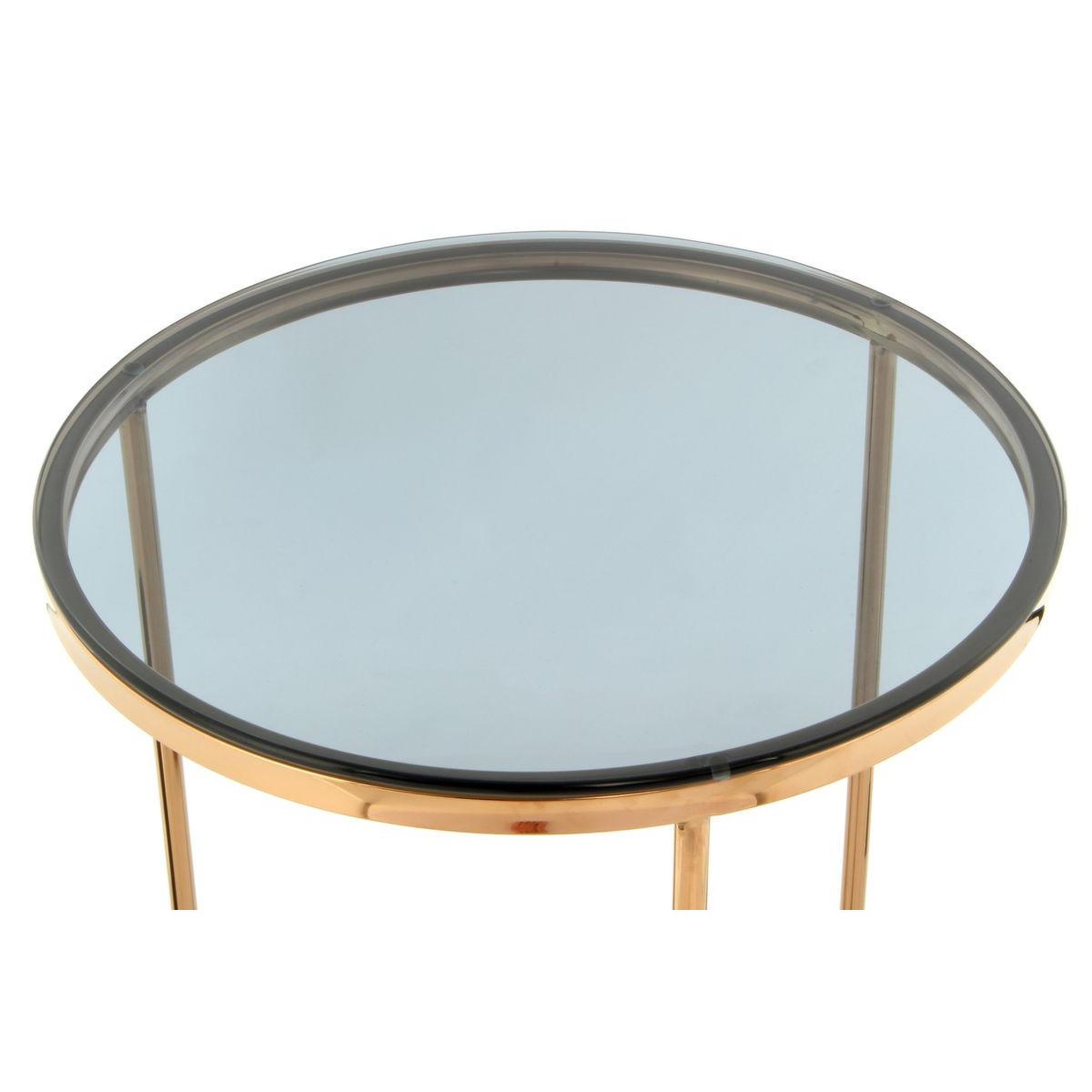 Voir la diapositive 2 : Paris Prix Table d'Appoint Design  Wynona  55cm Gris & Or Rose