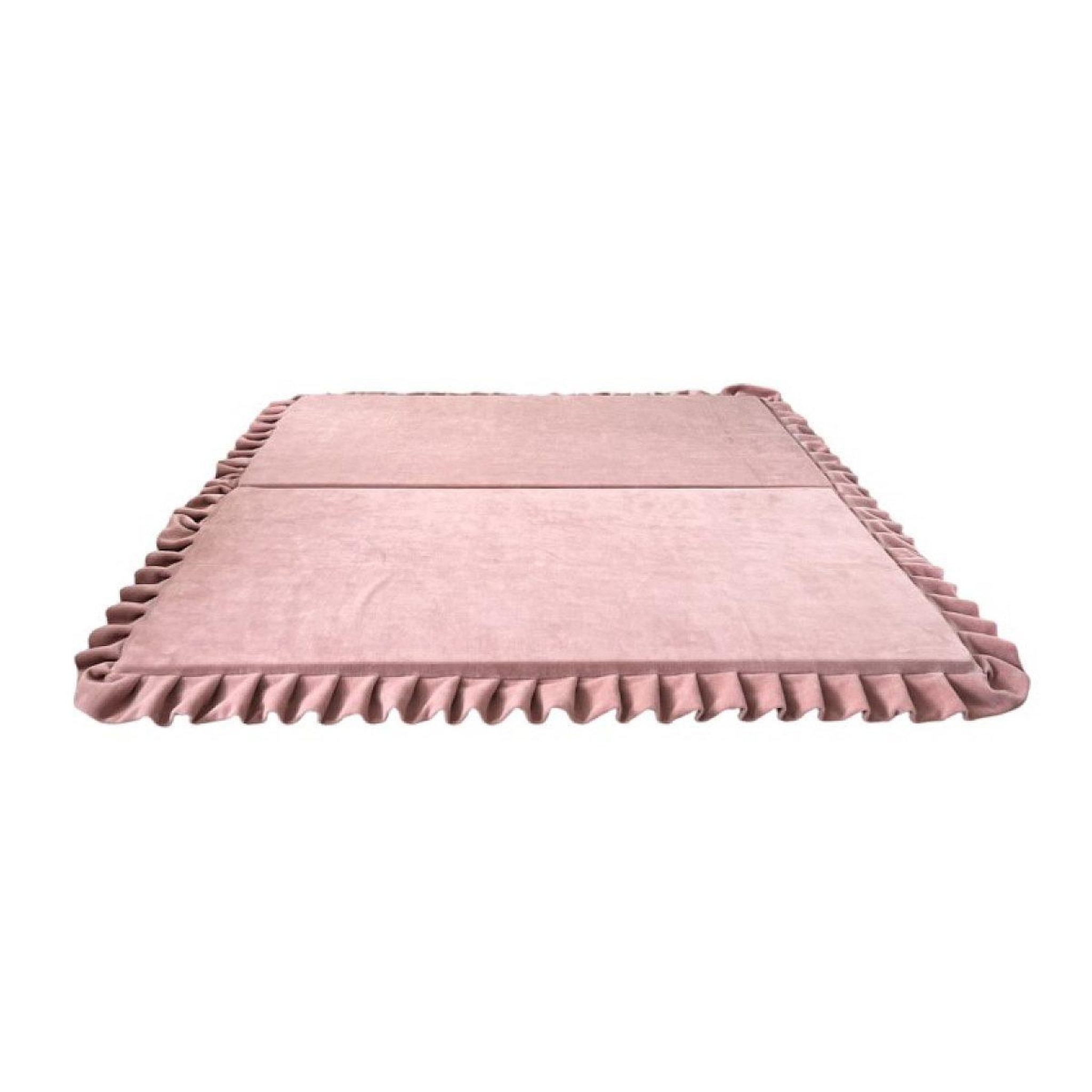 MONIO FOR KIDS Tapis de jeu pliable en velours carré rose 125x125