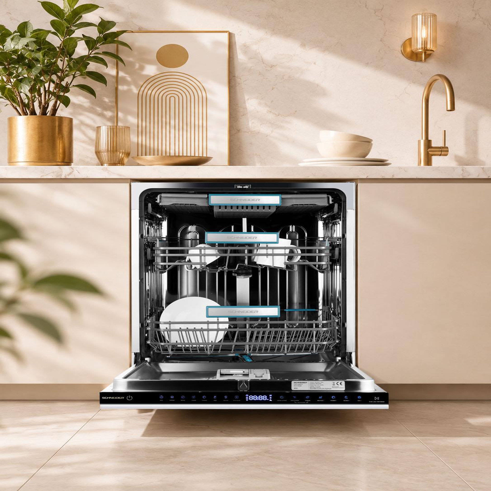 Voir la diapositive 2 : SCHNEIDER Schneider SCLVI1542GB - Lave-vaisselle tout intégrable 16 couverts
