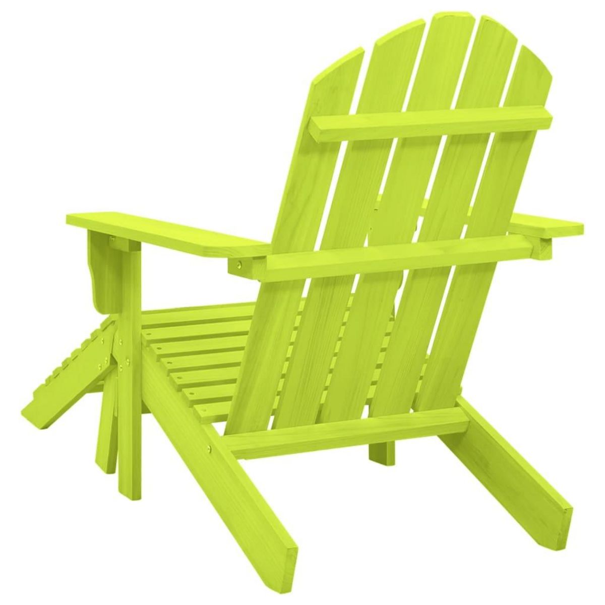 VIDAXL Chaise de jardin Adirondack avec pouf bois de sapin solide vert