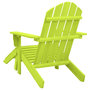 Voir la diapositive 4 : VIDAXL Chaise de jardin Adirondack avec pouf bois de sapin solide vert