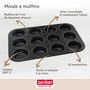 Voir la diapositive 4 : ZENKER Moule à muffins 12 empreintes 38 x 26 cm Zenker Black Metallic