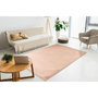 Voir la diapositive 4 : Paris Prix Tapis Uni Doux à Poils Longs  Rabbit  Beige