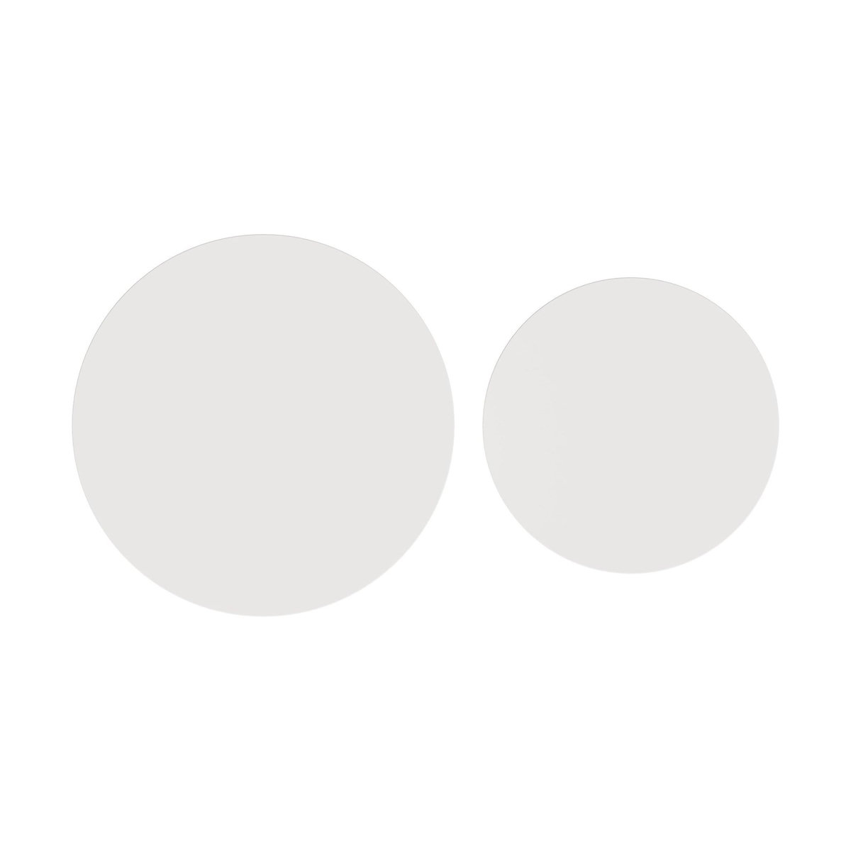 Rendez vous déco Tables basses rondes en rotin et plateau blanc (lot de 2) - Owan