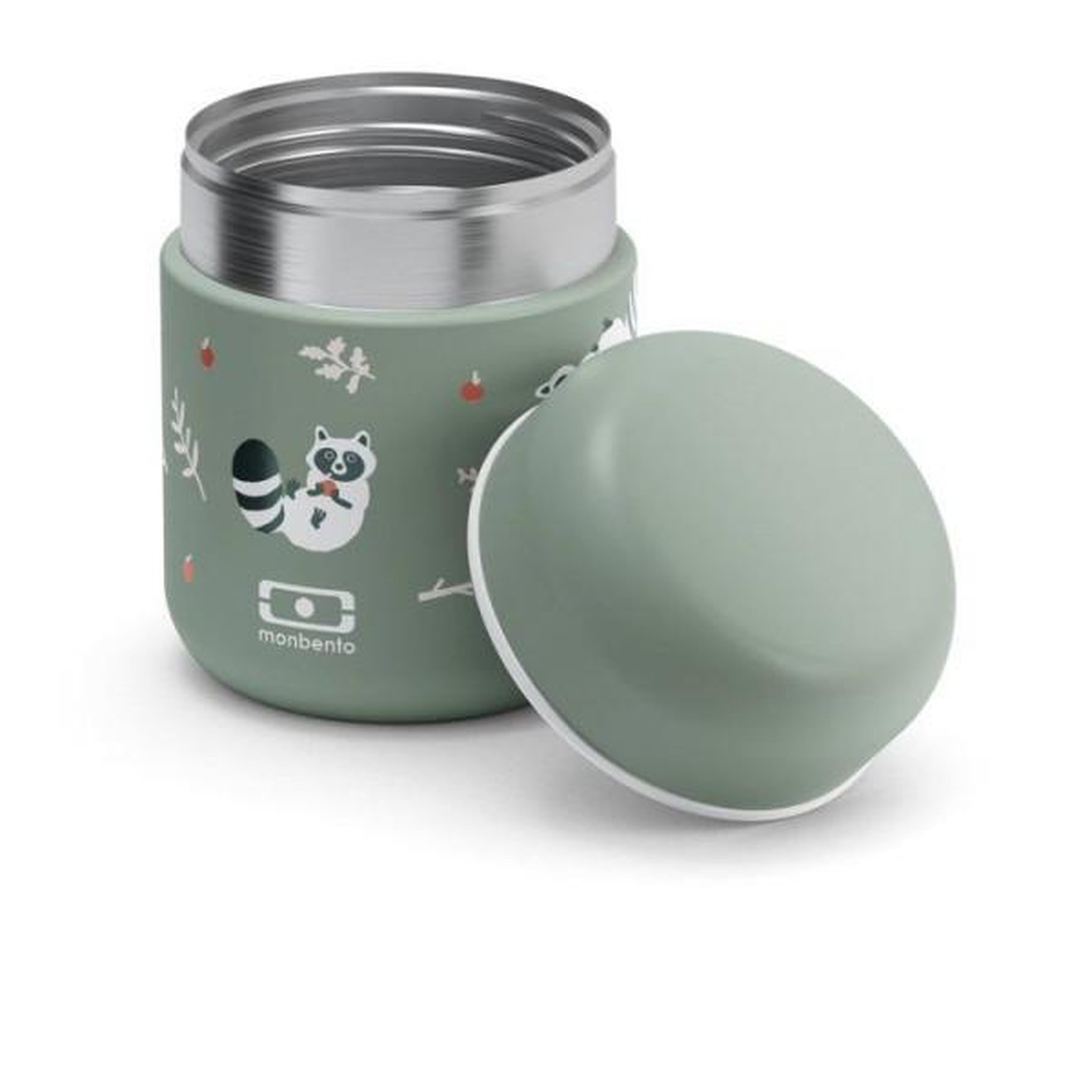 Voir la diapositive 2 : monbento Petite Lunch Box Isotherme - MONBENTO - Boîte repas hermétique - Garde le repas chaud/frais jusqu'a 5h - MB Capsule Raccoon