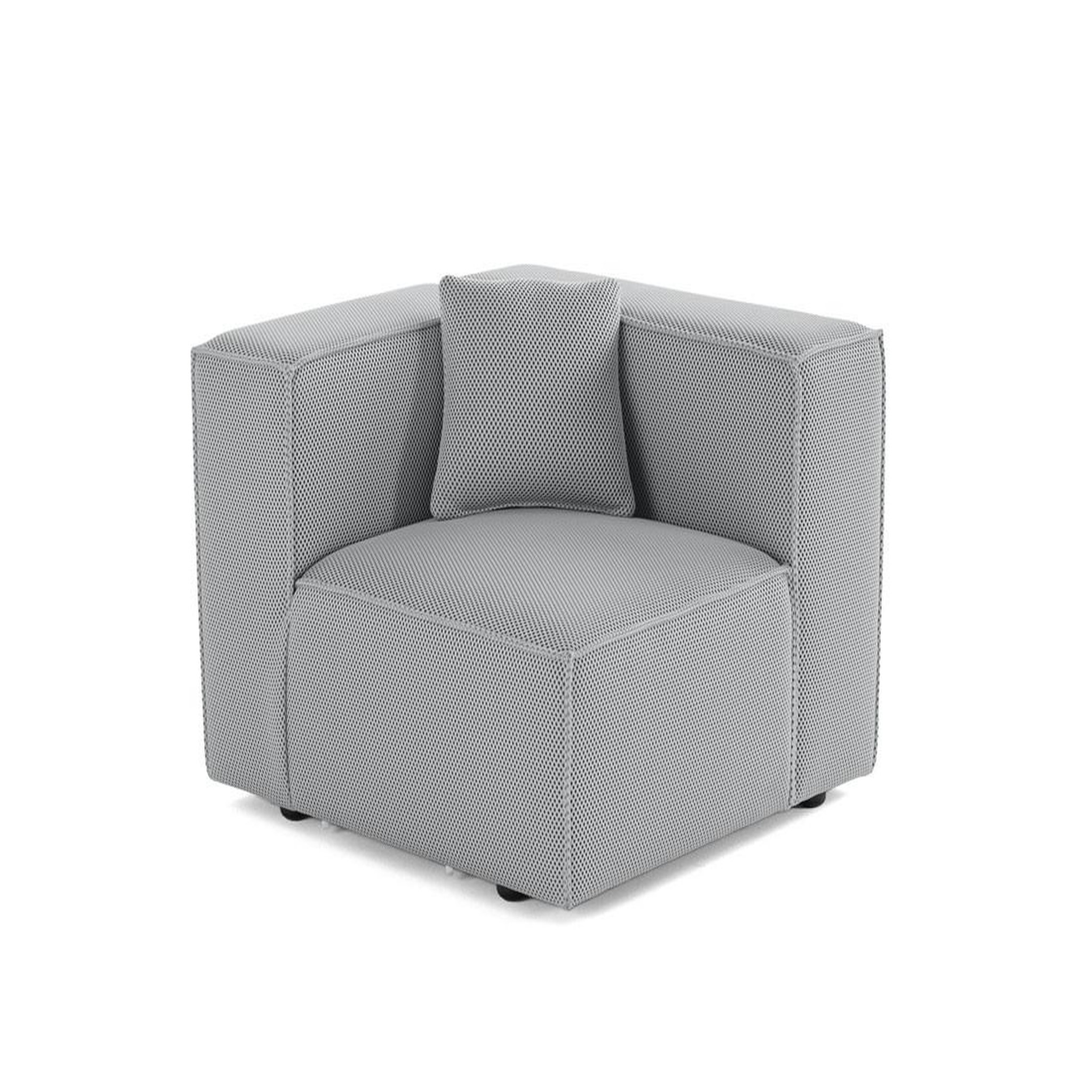 Voir la diapositive 1 : LISA DESIGN Arty - module d'assise droit - en tissu mailles 3d