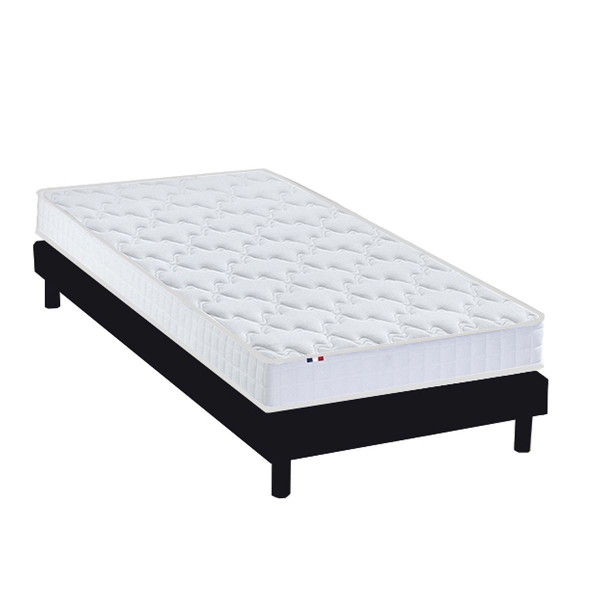 Ensemble Matelas accueil mémoire de forme+ Sommier en Kit 90 x 200 cm AZUR