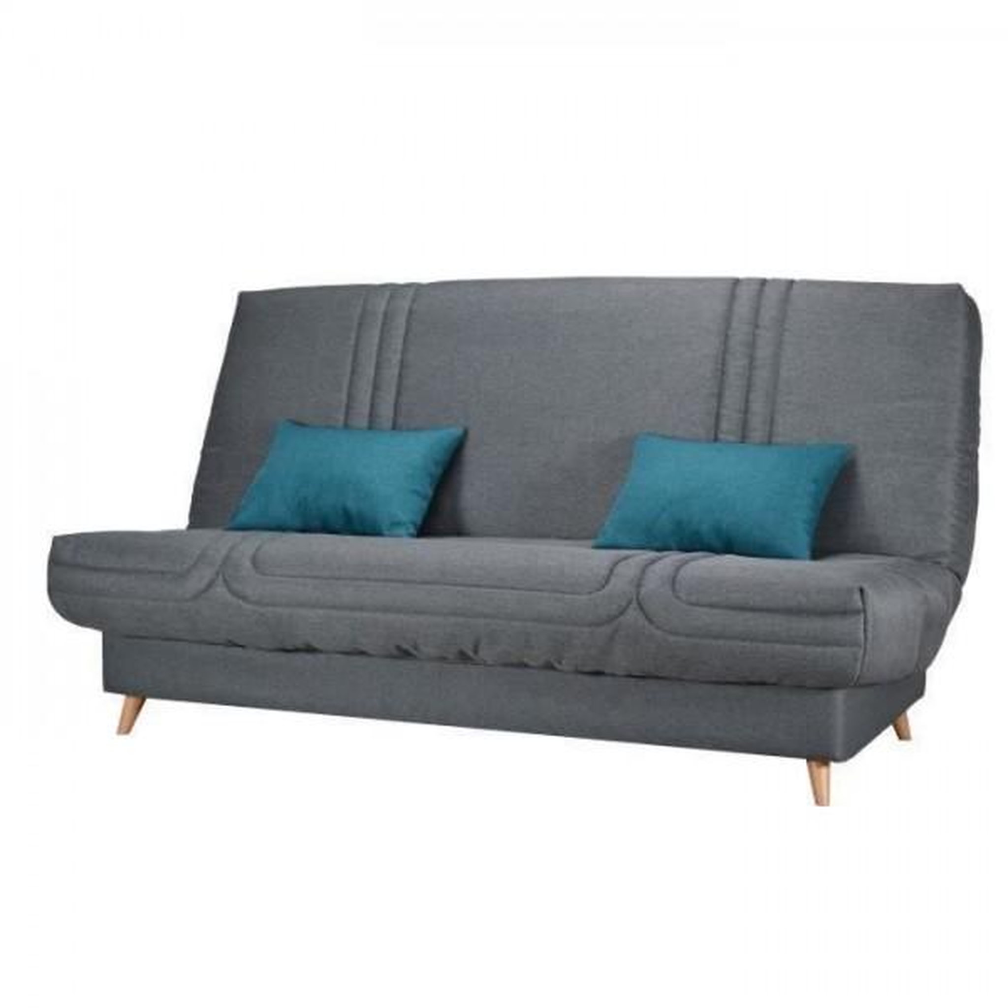 Voir la diapositive 3 : BULTEX COMFORT BULTEX Clic clac 3 places - Tissu anthracite - Made in France - L 192 x P 95 x H 101 - MONA