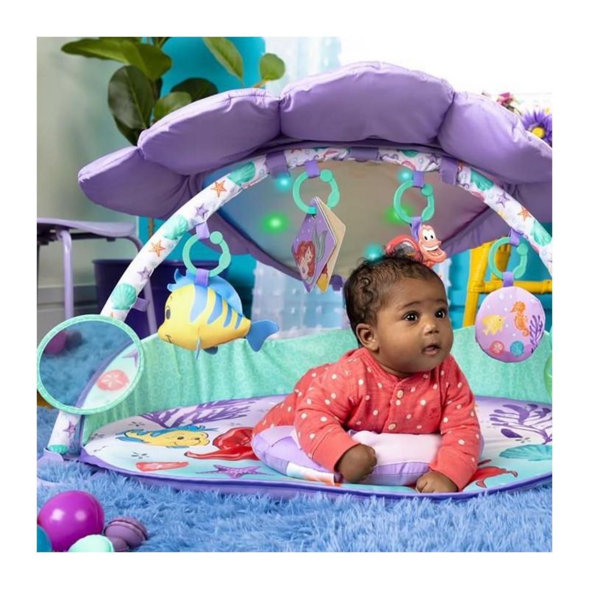Bright Starts Tapis d'éveil BRIGHT STARS Pink Disney Gym - 48 x 81 x 81 cm - Multicolore - Des la naissance