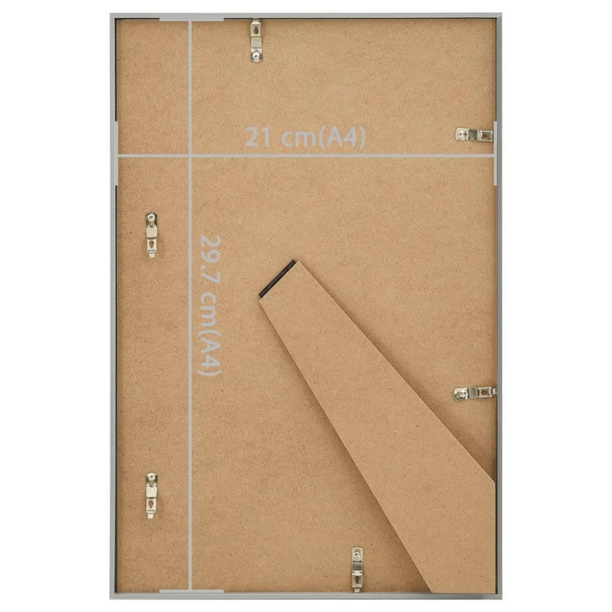 VIDAXL Collage de cadres photo 5 pcs de table Argente 21x29,7 cm MDF