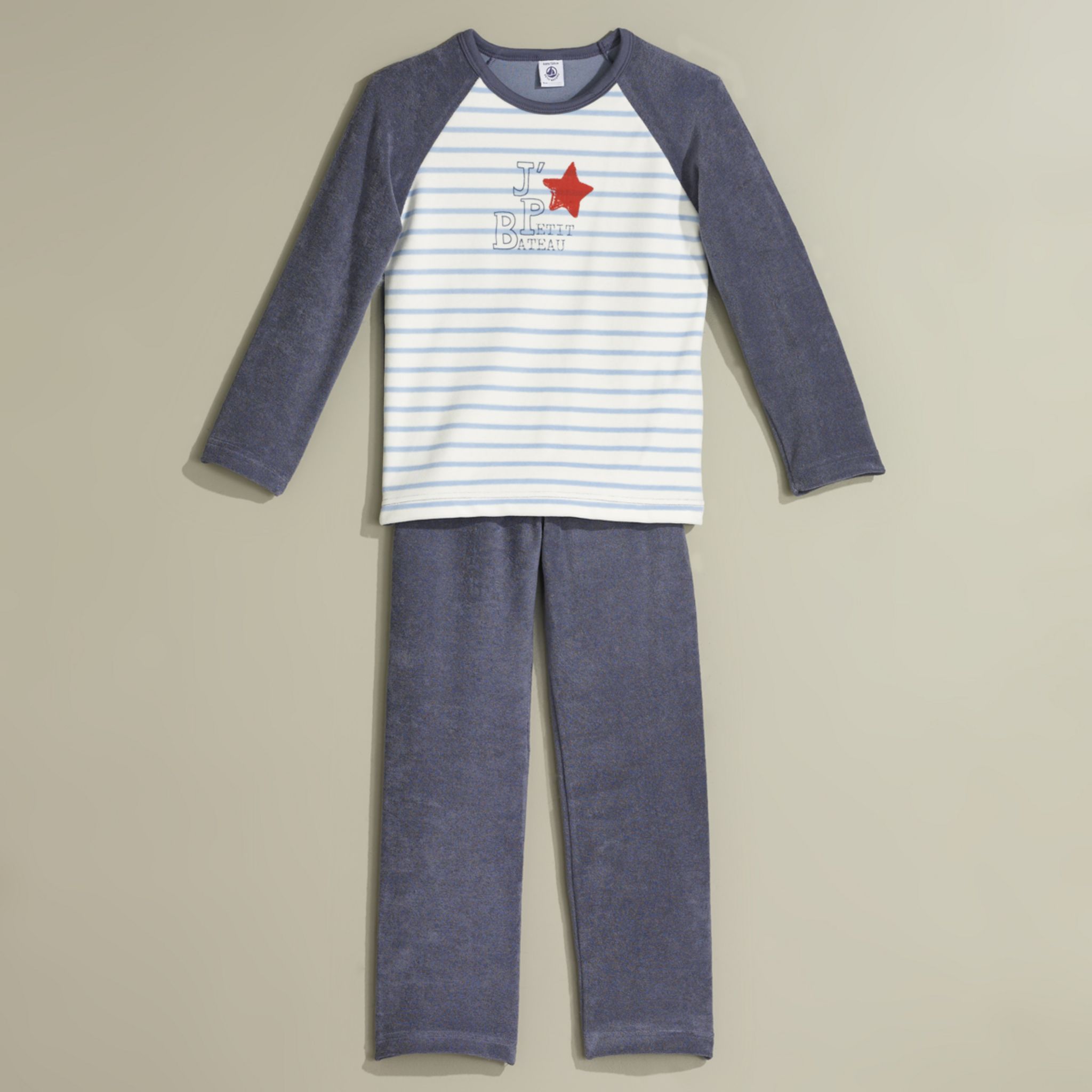 Pyjama Garçon Petit Bateau A0BJ9 Pyjama Manches Longues Garçon, Calvin/Marshmallow 2 Ans Petit Bateau A0cup Pyjama Garçon (lot De 1 2