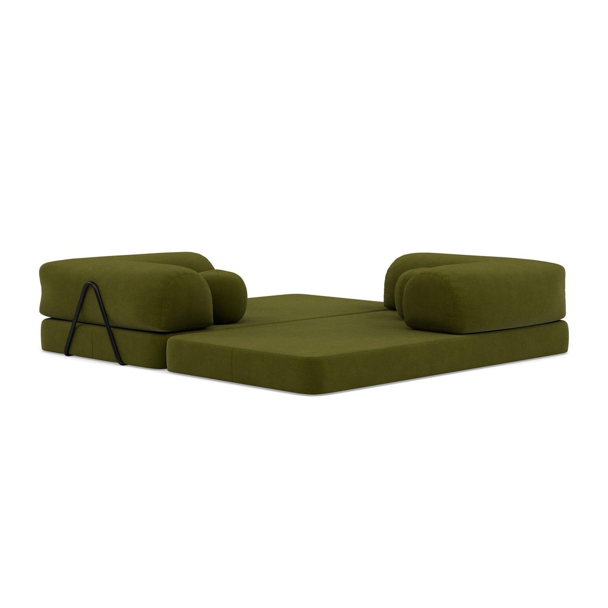 LISA DESIGN Nebula - canapé 3 places convertible en velours texturé