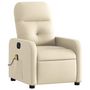 Voir la diapositive 4 : VIDAXL Fauteuil inclinable de massage electrique creme tissu