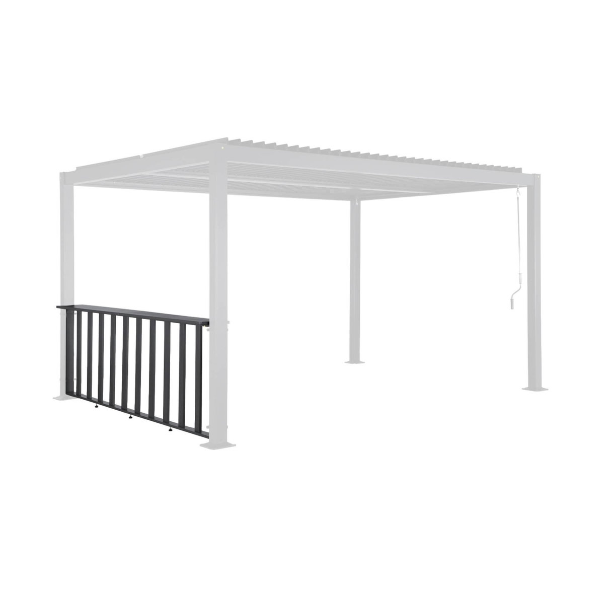 SWEEEK Bar 3m pour pergola bioclimatique acier galvanisé anthracite Palace