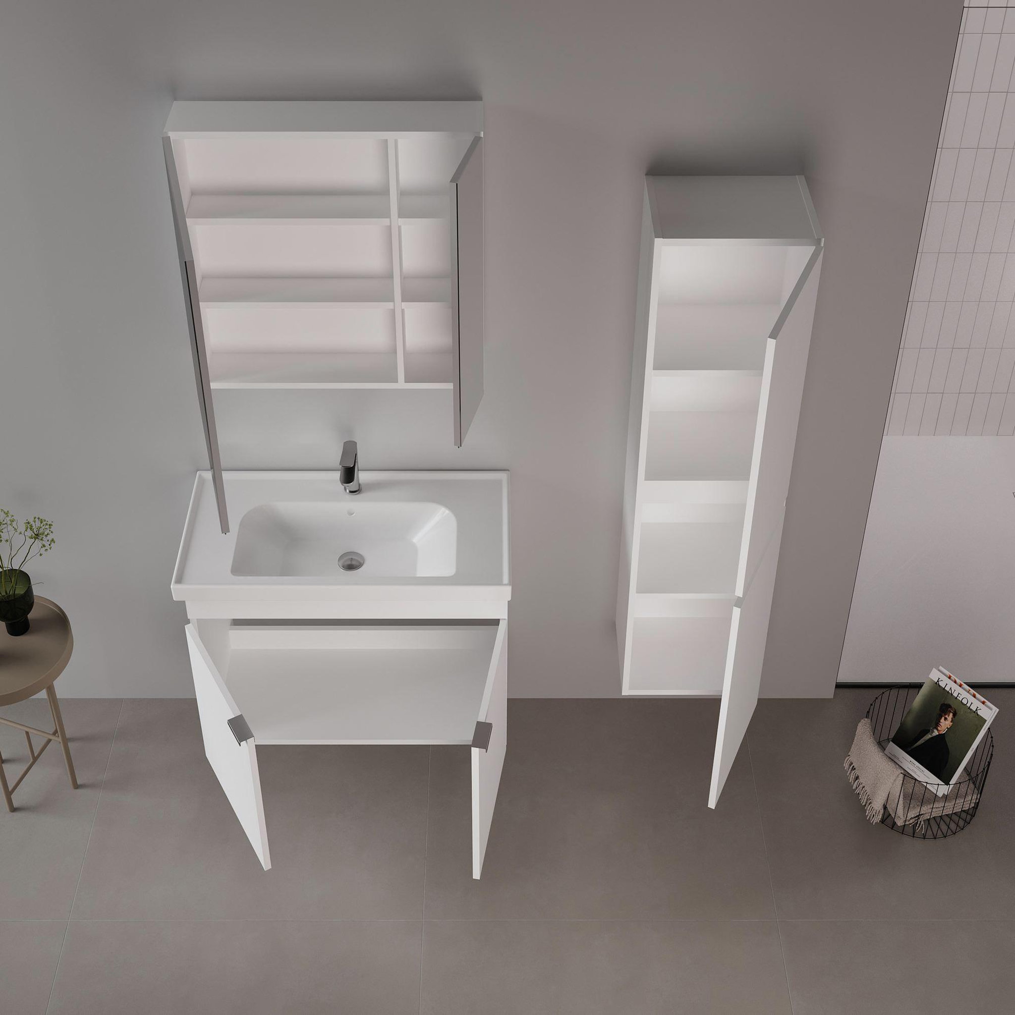 Voir la diapositive 4 : Habitat et Jardin Meuble Vasque  Desna 90  - 90 x 45 x 58 cm - Matte White