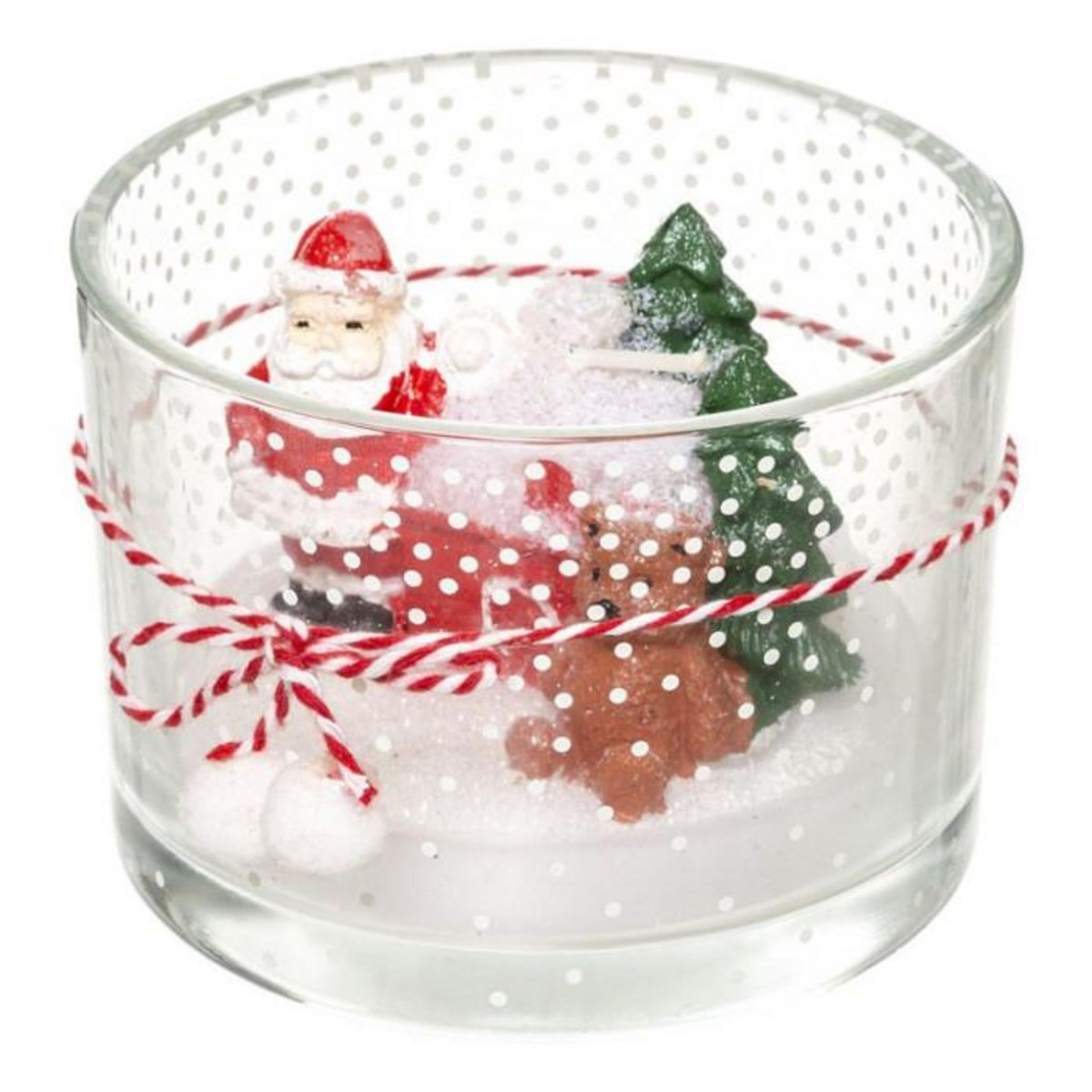 FEERIC LIGHT & CHRISTMAS Bougie Déco  Paysage de Noël  11cm Blanc