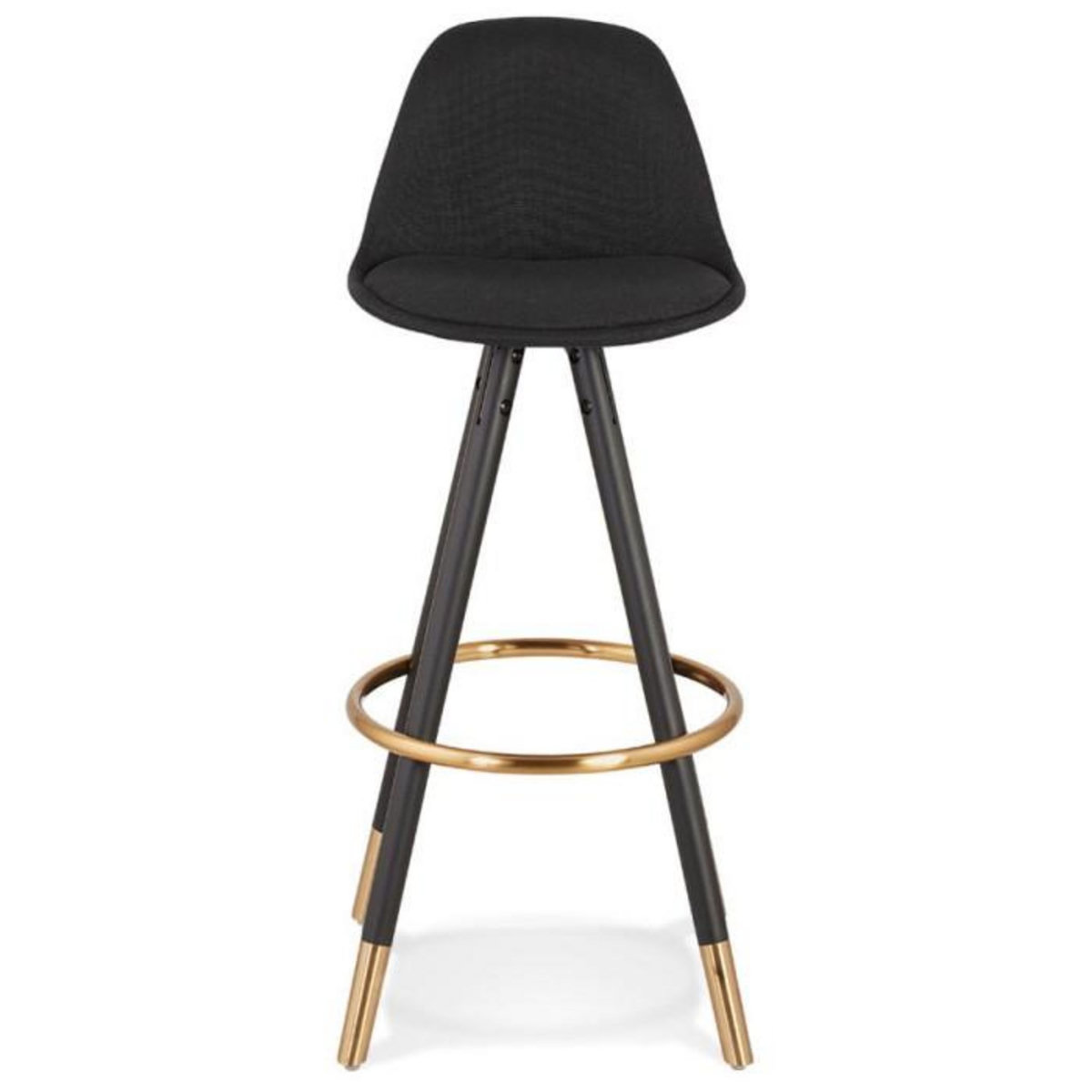 Paris Prix Tabouret de Bar Design  Ratima  97cm Noir & Or