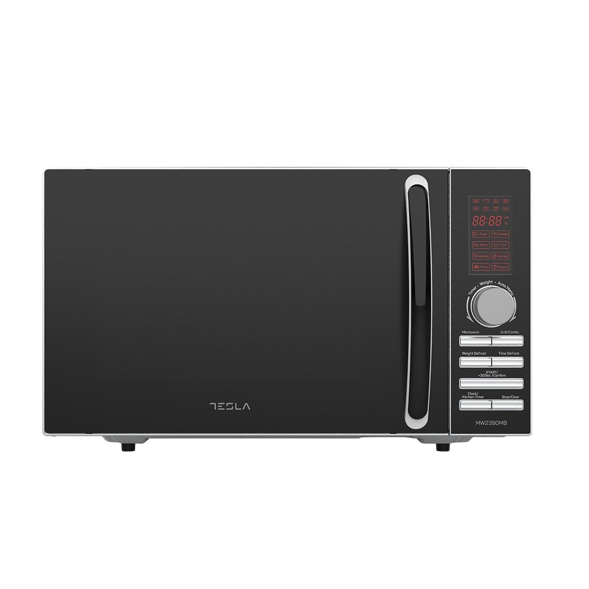 TESLA Micro-ondes grill 23l 800w silver/noir - mw2390mb