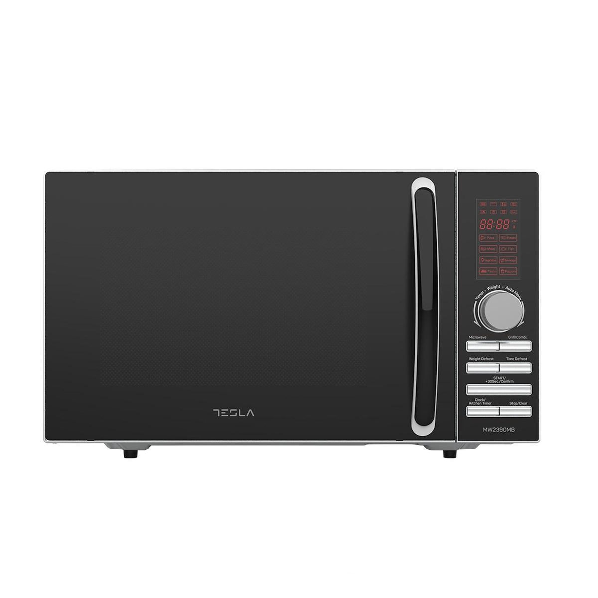 TESLA Micro-ondes grill 23l 800w silver/noir - MW2390MB