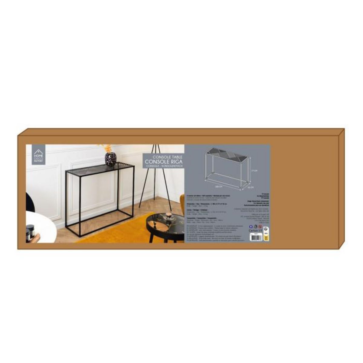 Paris Prix Console Design  Riga  100cm Noir