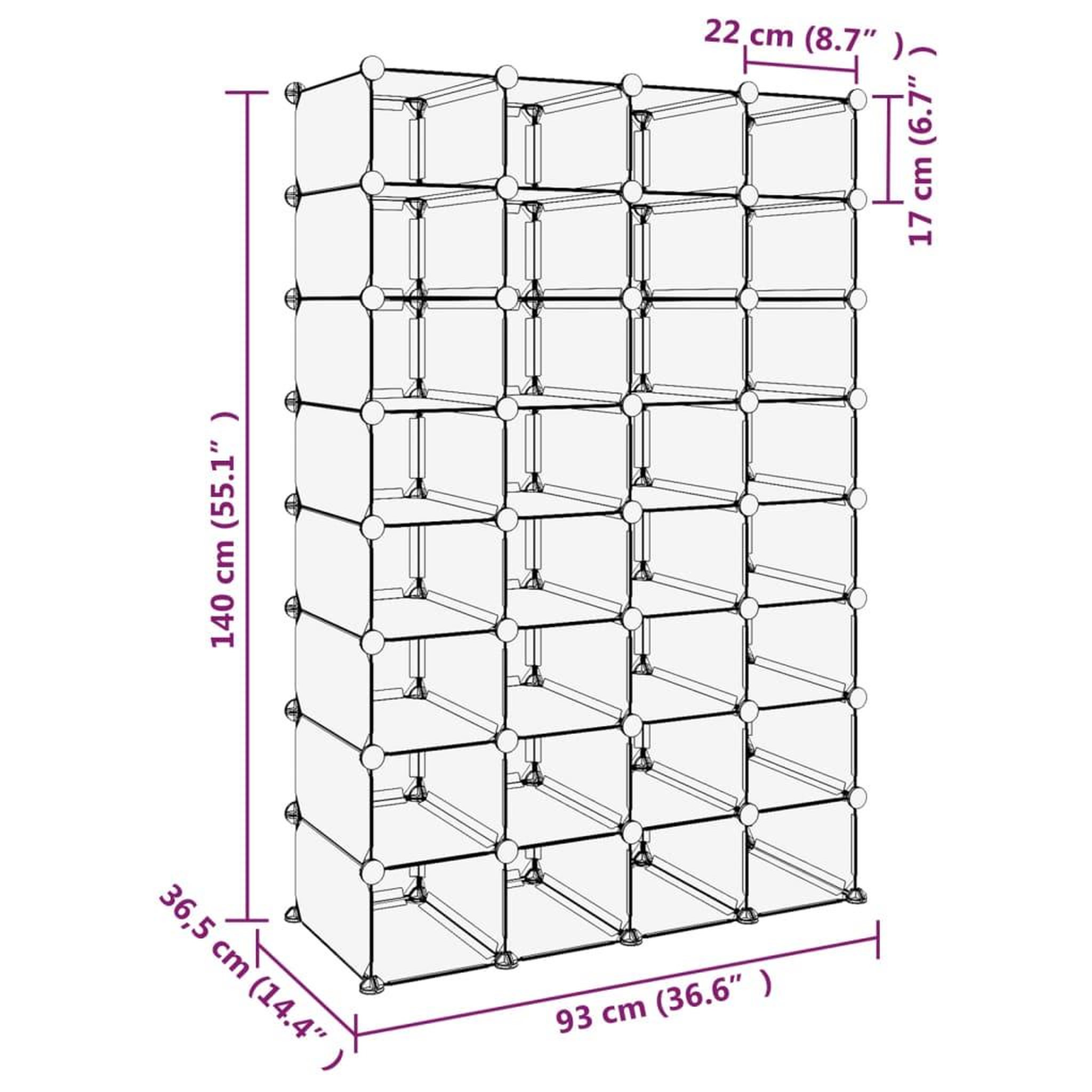 Voir la diapositive 6 : VIDAXL Etagere a chaussures Transparent 93x36,5x140 cm PP