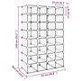 Voir la diapositive 6 : VIDAXL Etagere a chaussures Transparent 93x36,5x140 cm PP