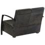 Voir la diapositive 4 : VIDAXL Canape a 2 places gris delave cuir veritable