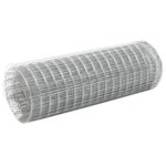 VIDAXL Grillage pour voliere acier galvanise 10x0,5 m argente