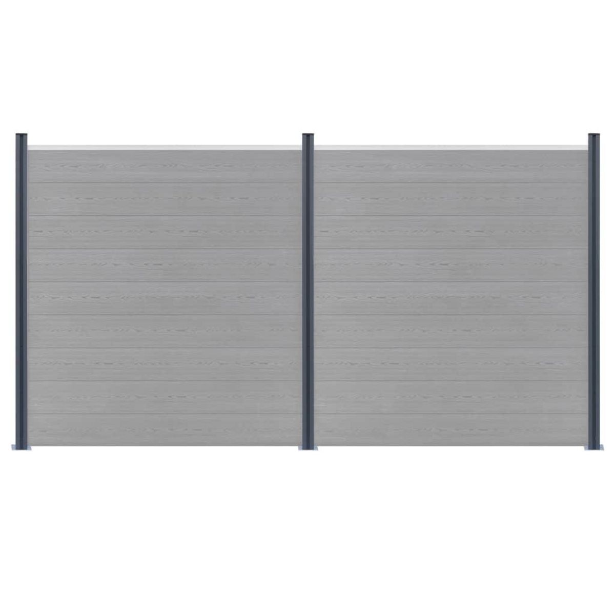 VIDAXL Poteaux de cloture 3 pcs Gris fonce 185 cm Aluminium