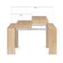 Voir la diapositive 4 : ID MARKET Table console extensible ORLANDO 6 personnes 140 cm bois façon hêtre