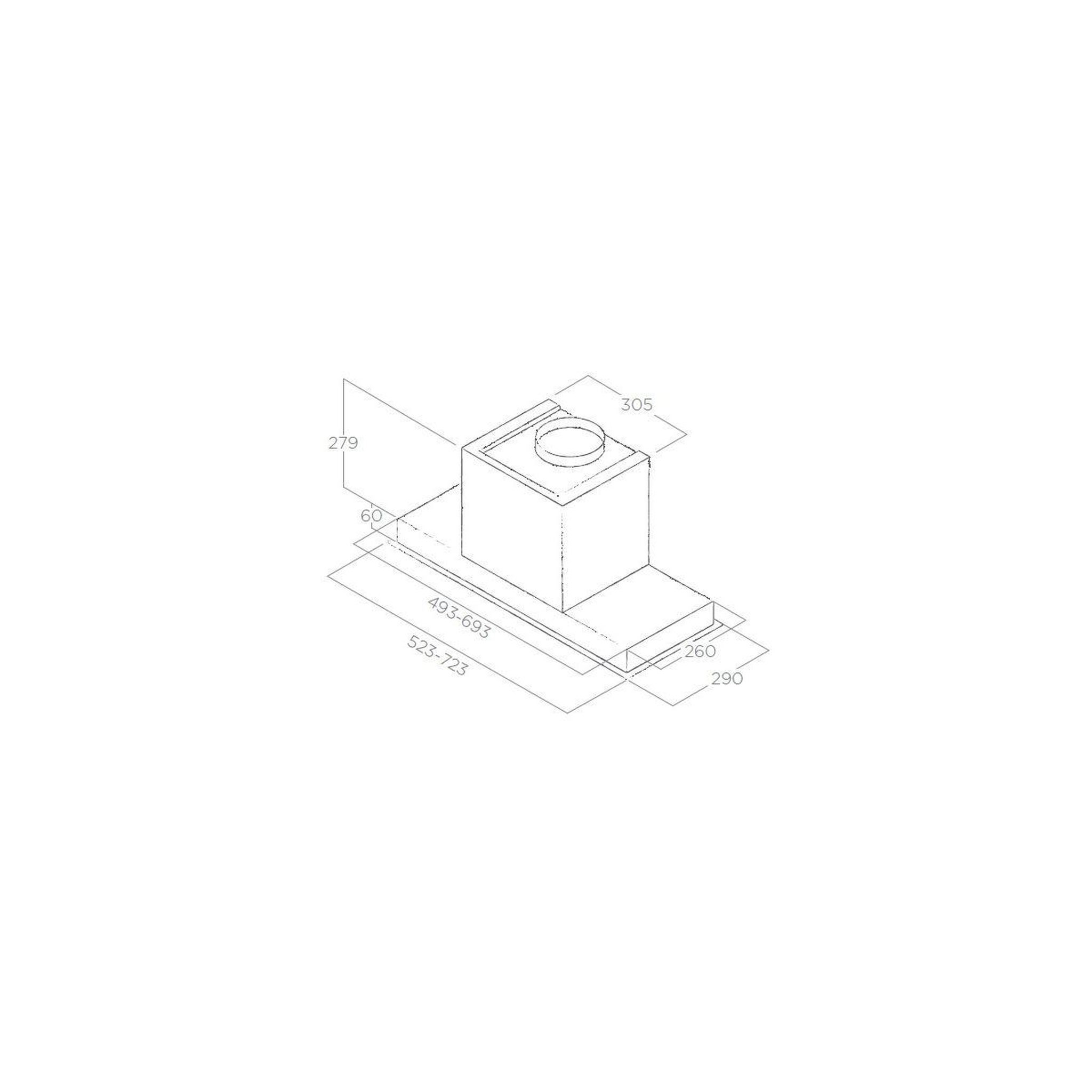 Voir la diapositive 4 : ELICA Hotte encastrable hidden ixgl/a/60 acier inox + verre blanc