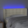 Voir la diapositive 4 : VIDAXL Tete de lit a LED Creme 93x16x78/88 cm Similicuir