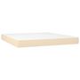 Voir la diapositive 5 : VIDAXL Sommier a lattes de lit avec matelas Creme 180x200 cm Tissu