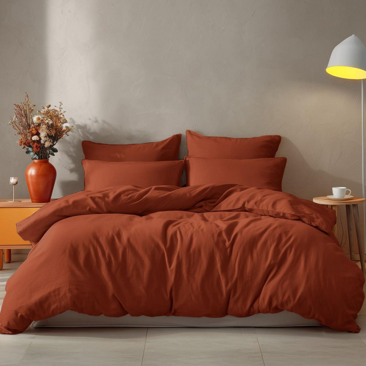 Sensei Maison Parure housse de couette avec 2 taies 65x65 cm en coton STUDIO