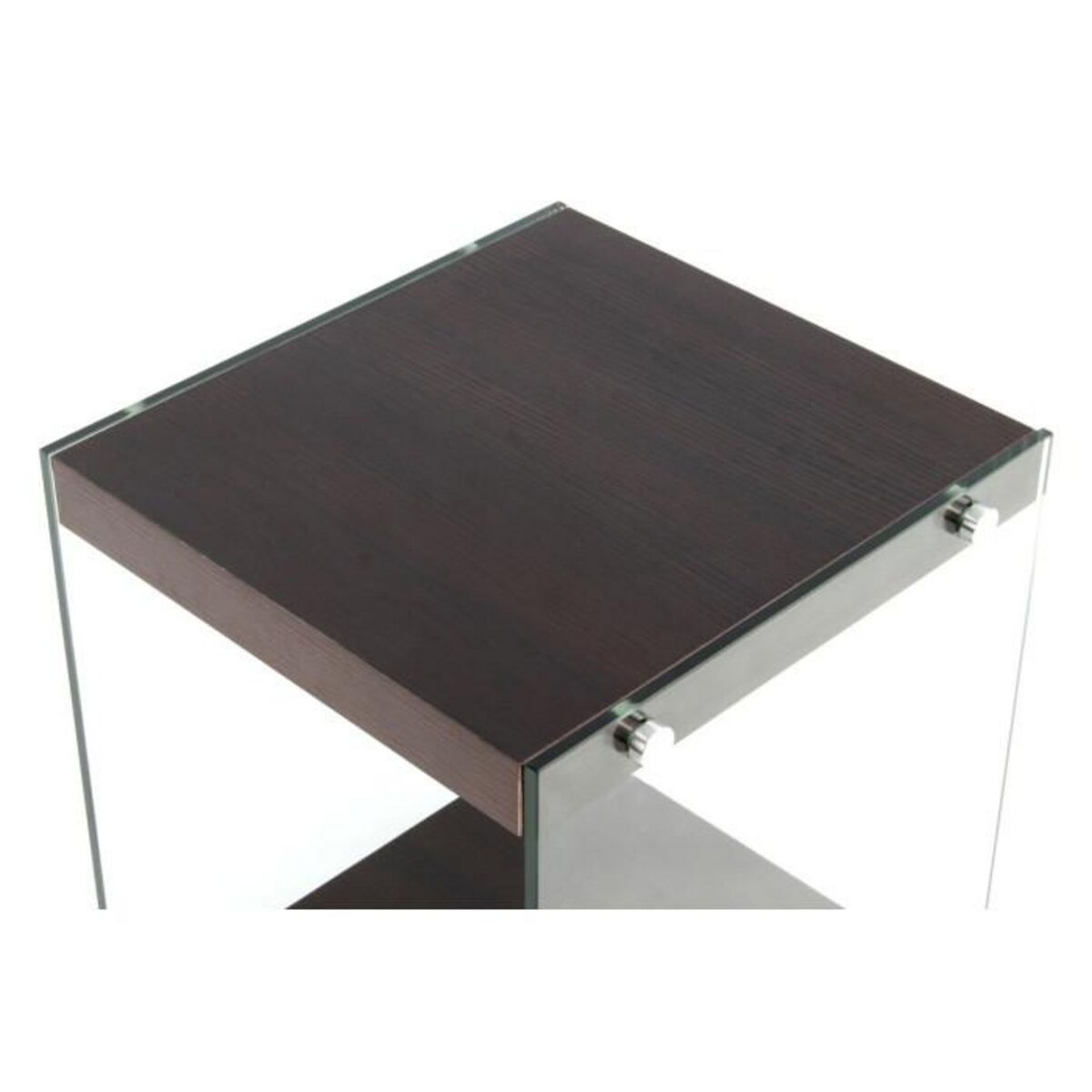 Paris Prix Table d'Appoint en Bois  Elementary  45cm Marron Foncé